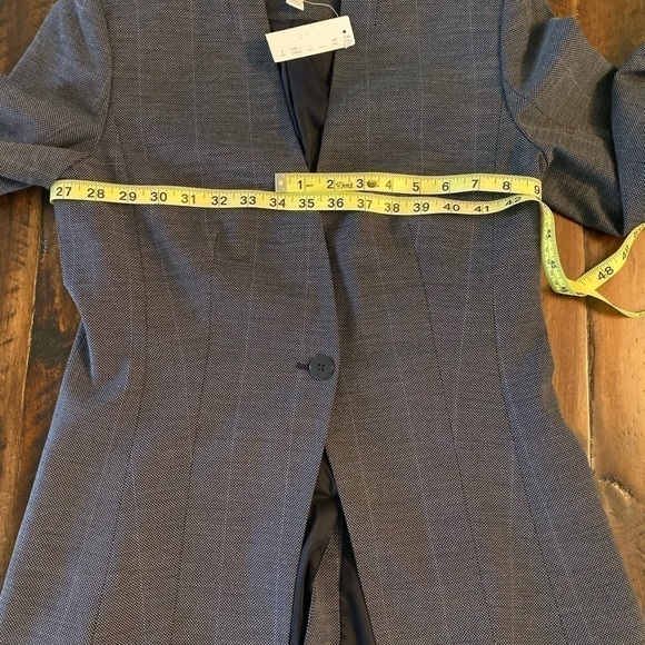 Emerson Rose One-Button Suit Jacket Size 4 Blue Tailored Blazer Workwear - Picture 5 of 8